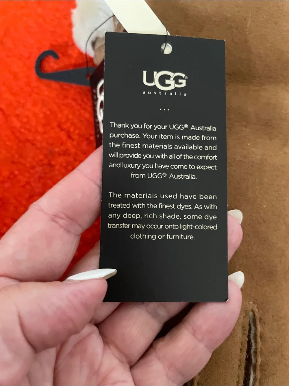 UGG Brown Suede Shearling-Trim Gloves with Cream Cuff Size Small